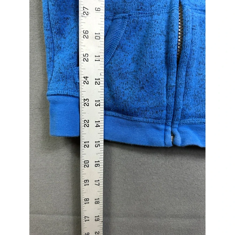 OshKosh Bgosh Boys Blue Marled Knit Full Zip Hoodie Sweater Jacket 3T